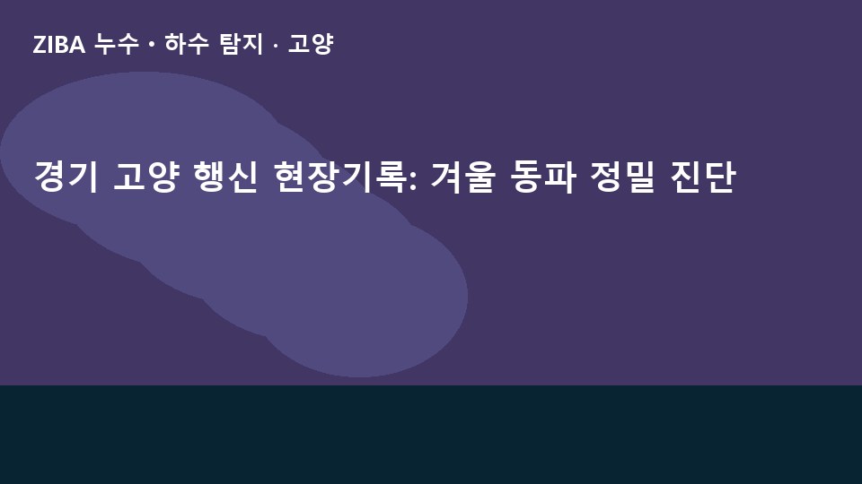 경기 고양 행신 현장기록: 겨울 동파 정밀 진단