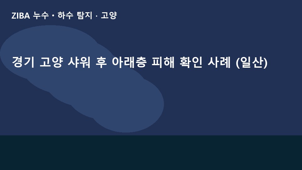 경기 고양 샤워 후 아래층 피해 확인 사례 (일산)