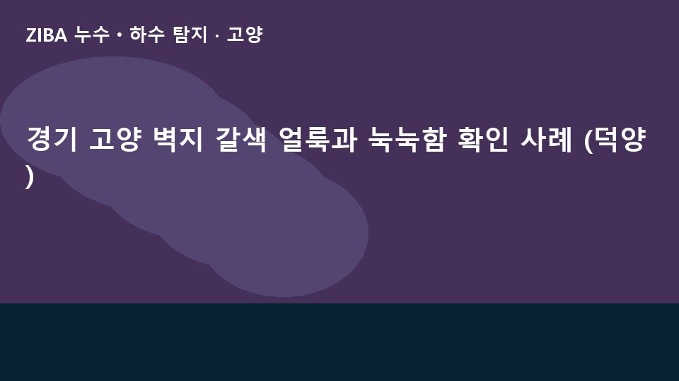 경기 고양 벽지 갈색 얼룩과 눅눅함 확인 사례 (덕양)